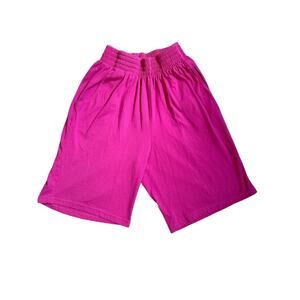 Woman Within Elastic Waist Knee Length Pink Shorts Size S Small